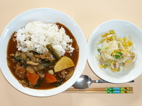 ハヤシライスとかぶ・白菜の和え物