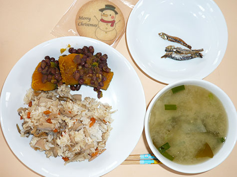 五目ごはんと納豆汁といとこ煮