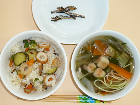 夏ちらしずしと野菜にゅうめん
