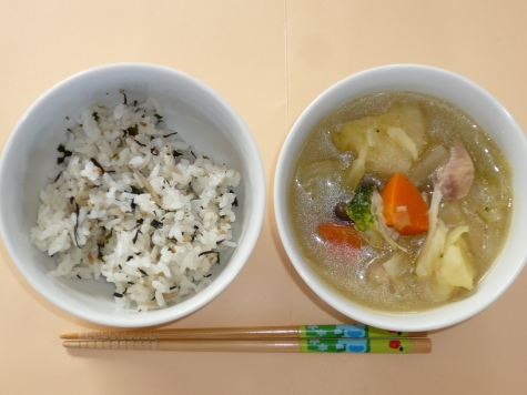 ポトフと混ぜごはん