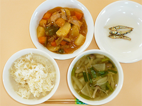 酢豚と大根・しめじのすまし汁とごはん
